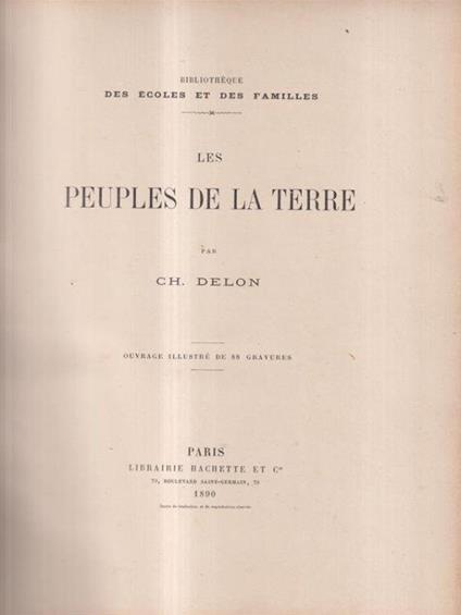 Les peuples de la terre - Ch. Delon - copertina