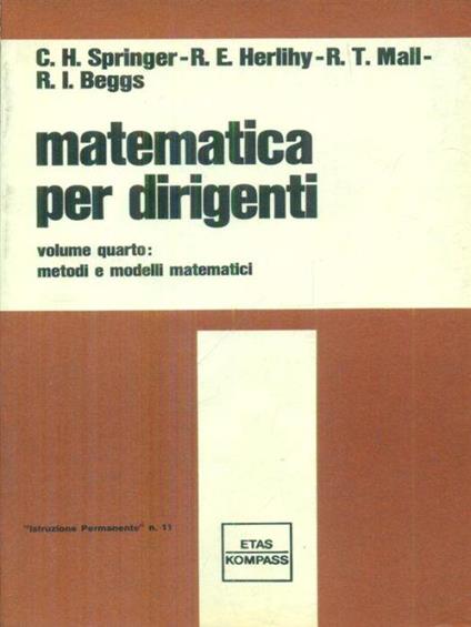Matematica per dirigenti 4vv - copertina