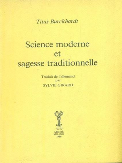 Science moderne et sagesse traditionnelle - Titus Burckhardt - copertina