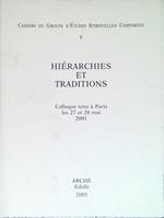 Hiérarchies et traditions. Colloque tenu à Paris les 27 et 28 mai 2001