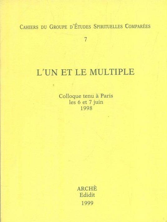 L' un et le multiple - copertina
