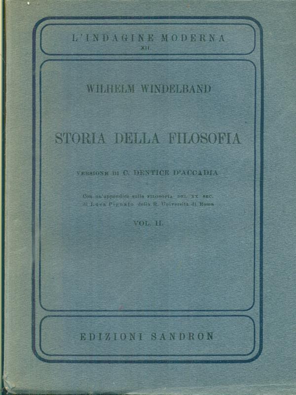 Storia della filosofia 2vv
