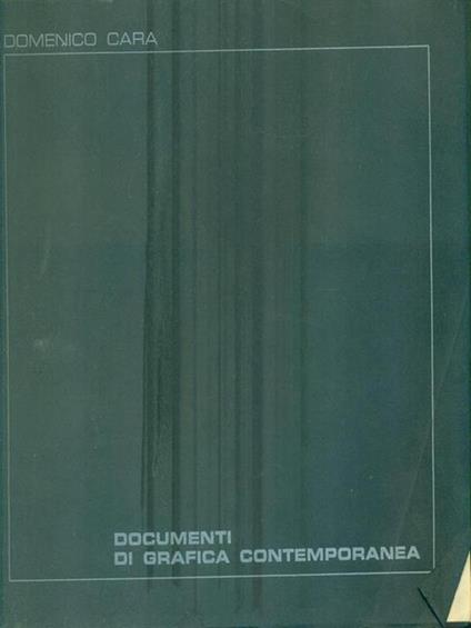 Documenti di grafica contemporanea - Domenico Cara - copertina