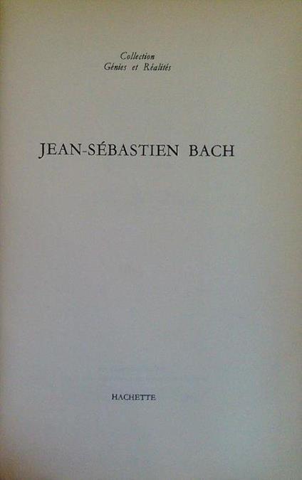Jean-Sébastien Bach - copertina