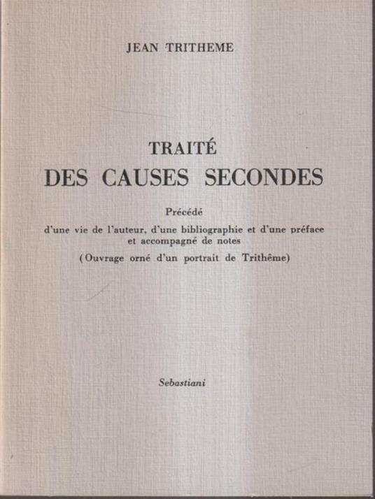 Traite' des causes secondes - Jean Trithème - copertina