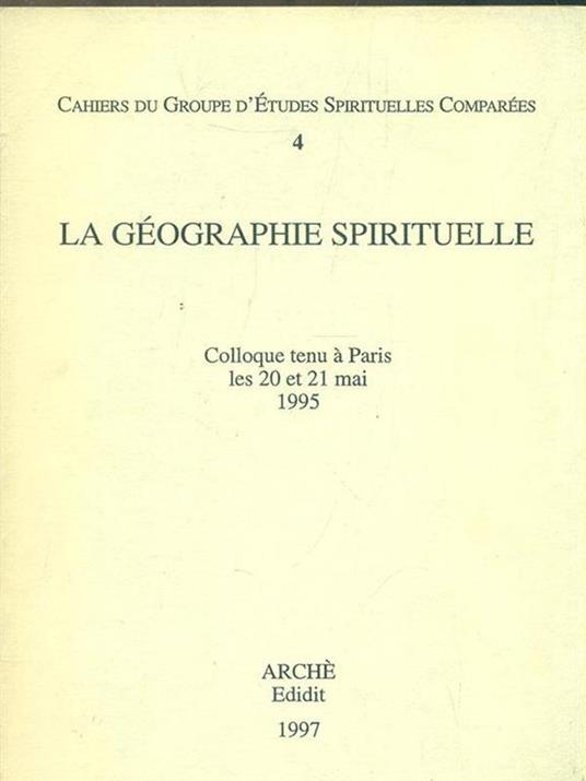 La géographie spirituelle - copertina