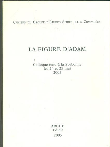 La figure d'Adam - copertina