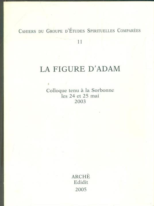 La figure d'Adam - copertina