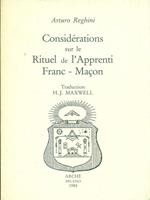 Considérations sur le rituel de l'Apprenti franc-maçon