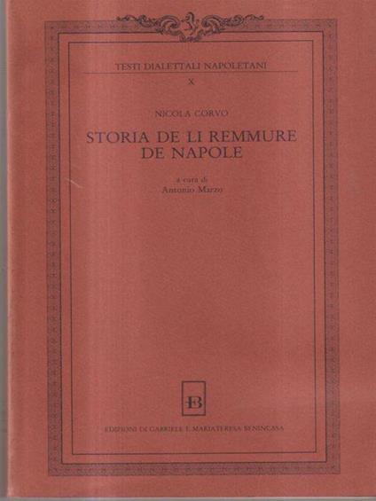 Storia de li remmure de Napole - Nicola Corbo - copertina
