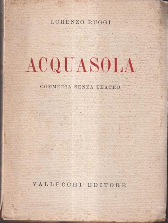 Acquasola - Lorenzo Ruggi - copertina