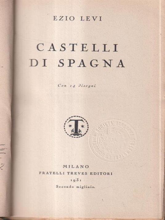 Castelli di Spagna - Ezio Levi - copertina