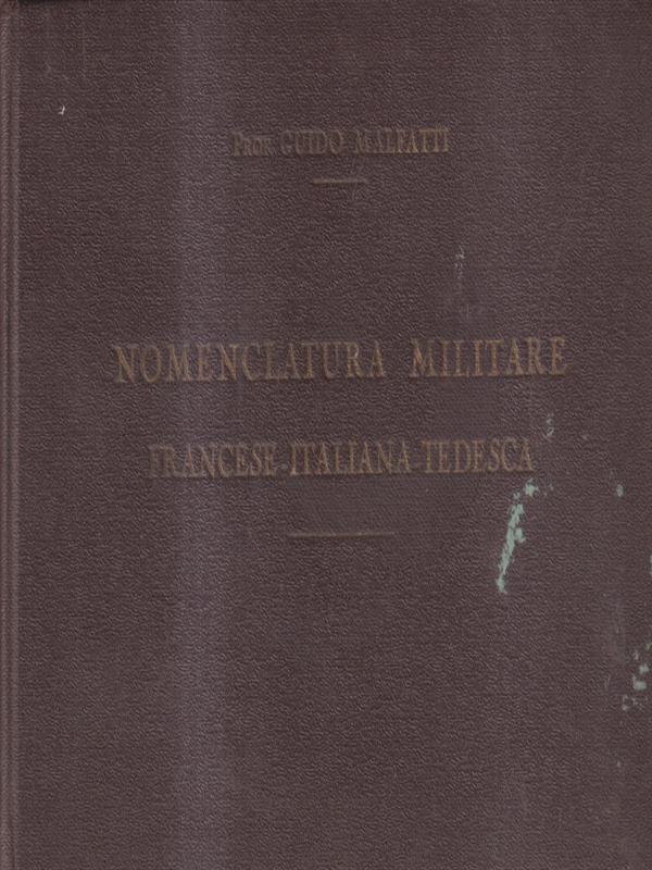 Nomenclatura militare francese-italiana-tedesca