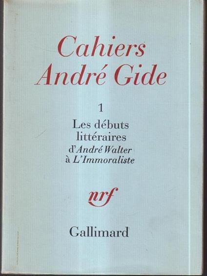 Cahiers Andre' Gide 1 - copertina
