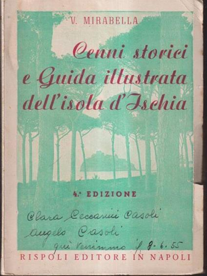 Cenni storici e guida illustrata dell'isola d'Ischia - V. Mirabella - copertina