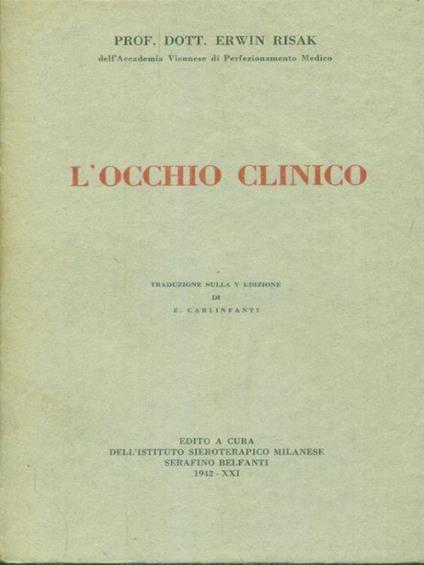 L' occhio clinico - Erwin Risak - copertina