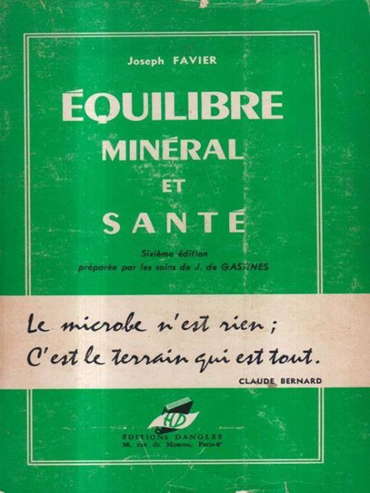 Equilibre mineral et santè - Joseph Favier - copertina