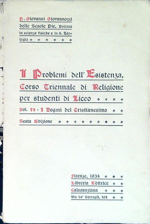 I problemi dell'Esistenza - Volume II