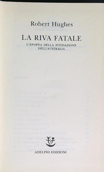 La  riva fatale - Robert Hughes - copertina