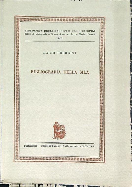 Bibliografia della sila - Mario Borretti - copertina