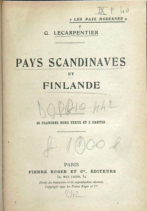 Pays Scandinaves et Finlande