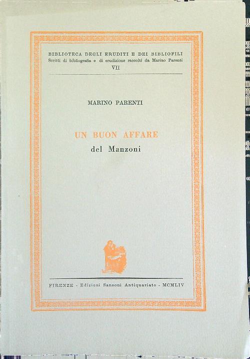 Un buon affare del Manzoni