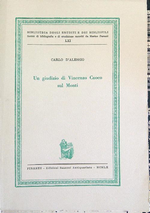 Un giudizio di Vincenzo Cuoco sul Monti Esemplare n. 15 di 333