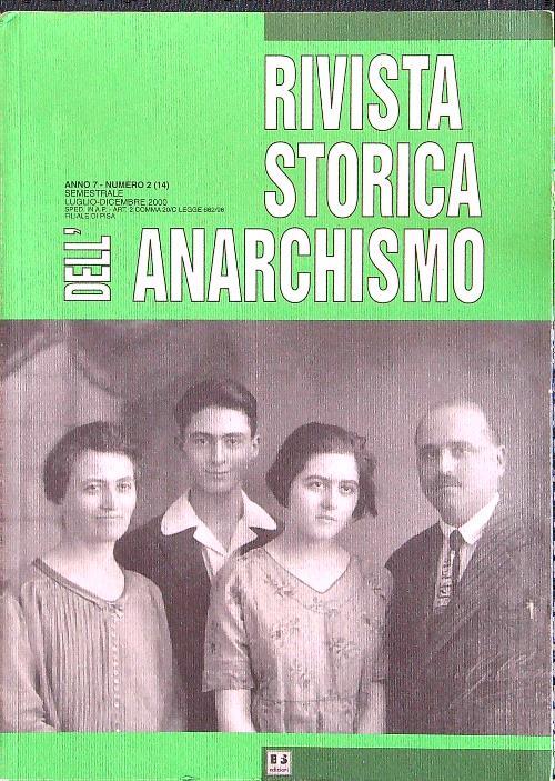 Rivista storica dell'anarchismo anno 7 n. 2 (14) luglio-dicembre 2000 - copertina