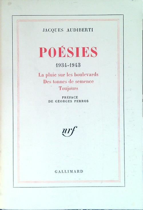 Poésies 1934-1943
