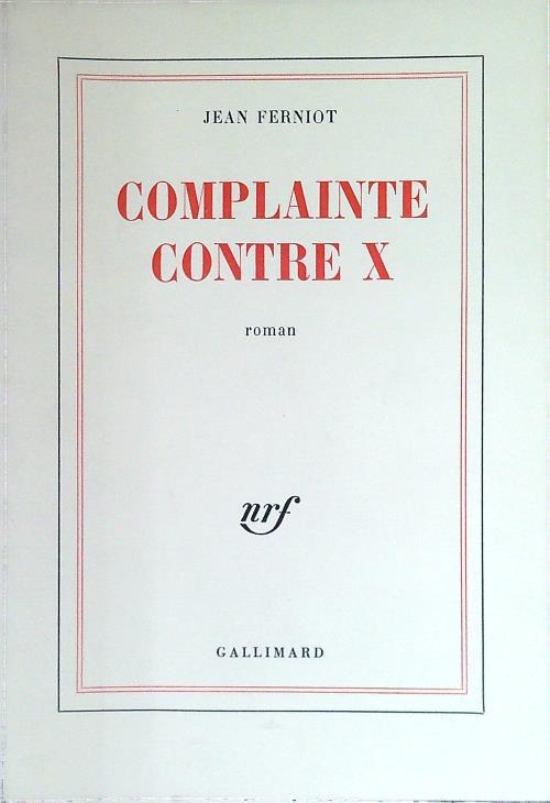 Complainte contre X
