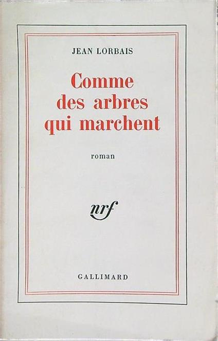 Comme des arbres qui marchent - Jean Lorrain - copertina