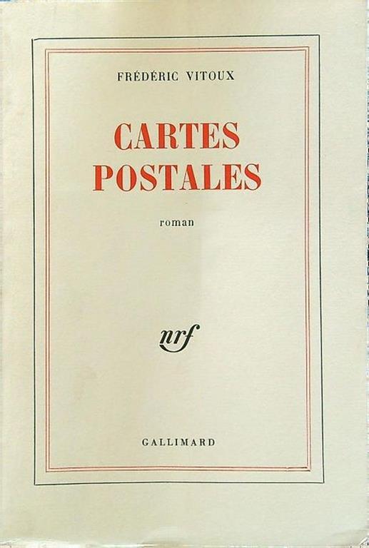 Cartes postales - Frederic Vitoux - copertina