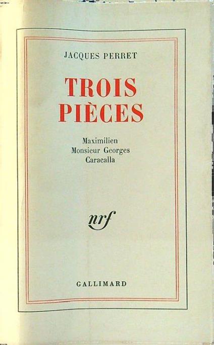 Trois pieces - Jacques Perret - copertina