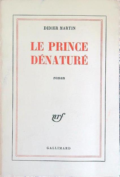 Le prince denature' - Didier Merlin - copertina
