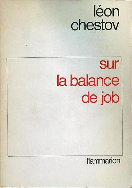 Sur la balance de job - copertina