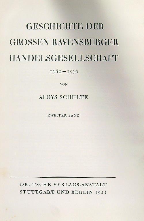 Geschichte der grossen ravensburger handelsgesellschaft 3 vv