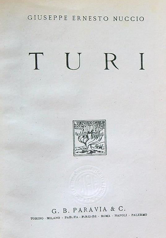 Turi - Giuseppe Ernesto Nuccio - copertina