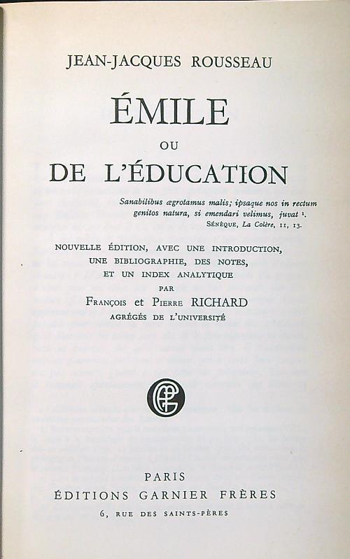 Emile ou de l'education
