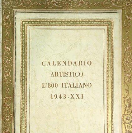 Calendario artistico 1943. L'800 italiano - copertina