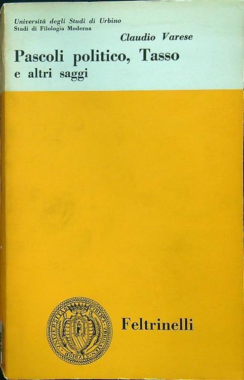 Pascoli politico, Tasso - Claudio Varese - copertina