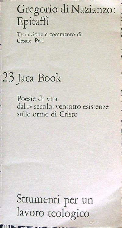 Gregorio di Nazianzo Epitaffi - copertina