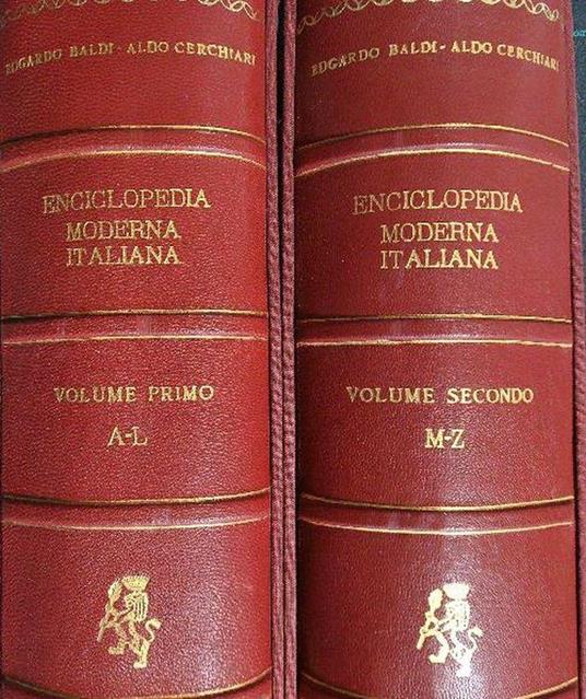 Enciclopedia moderna italiana 2 voll - Edgardo Baldi - copertina