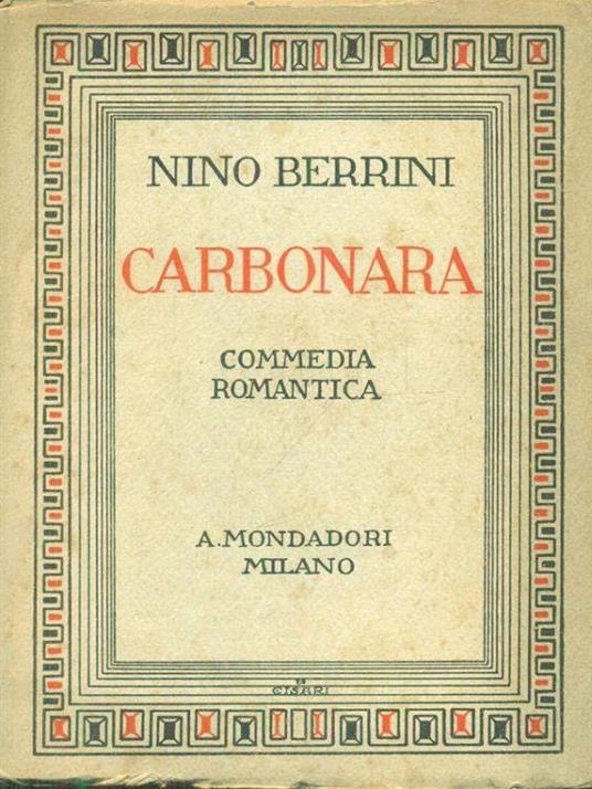 Carbonara - Nino Berrini - copertina