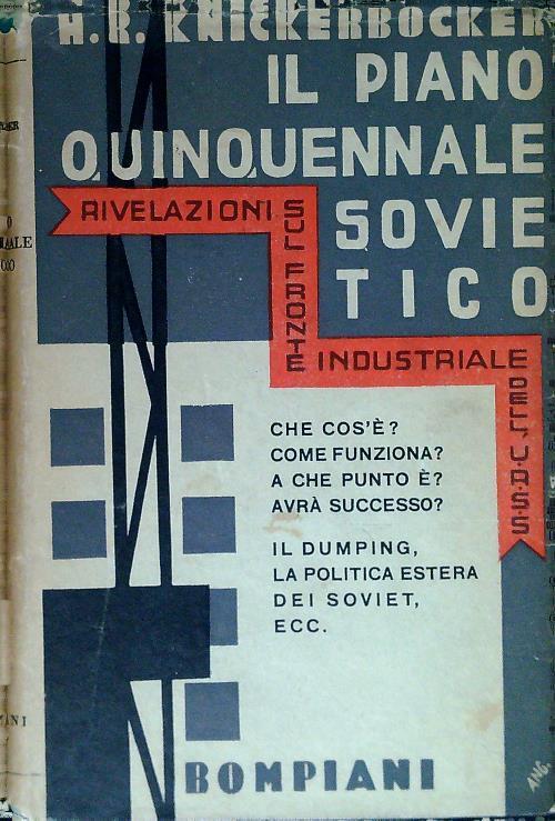 Il piano quinquennale sovietico - Hubert Renfro Knickerbocker - copertina
