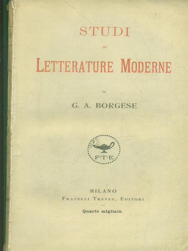 Studi di letterature moderne