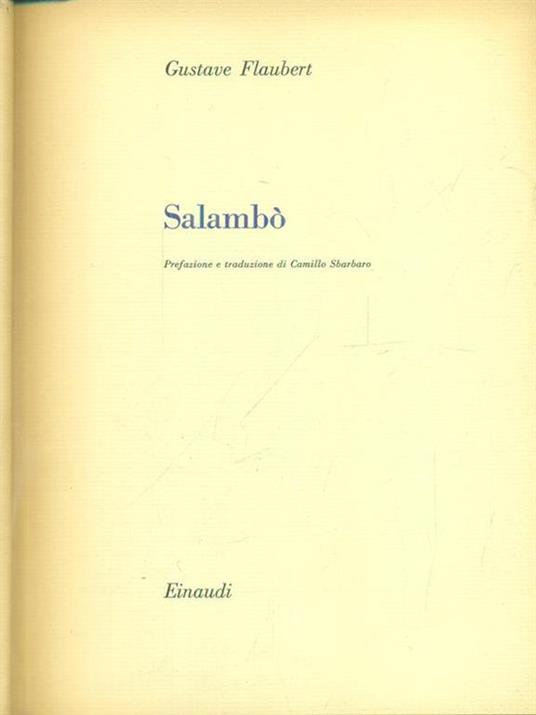 Salambò - Gustave Flaubert - copertina