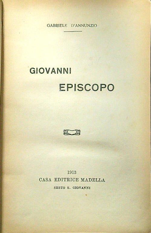 Giovanni Episcopo - Gabriele D'Annunzio - copertina