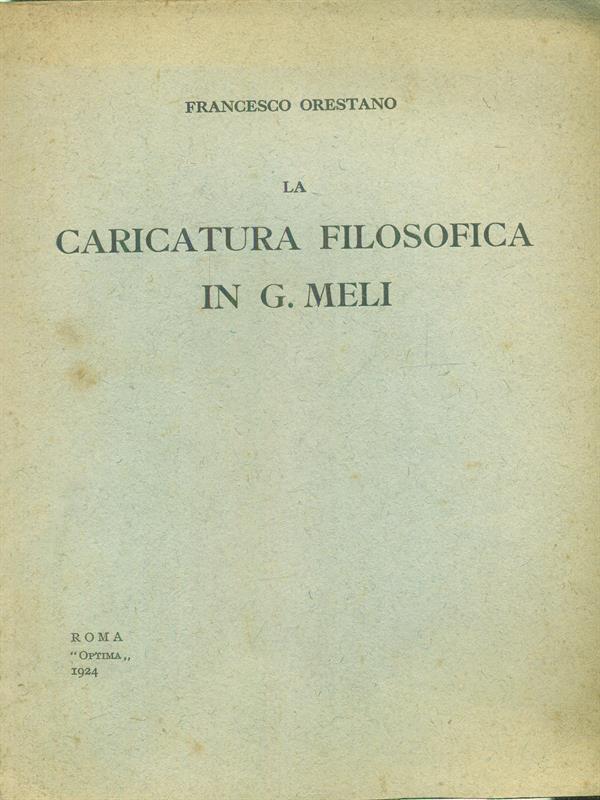 La caricatura filosofica in G. Meli