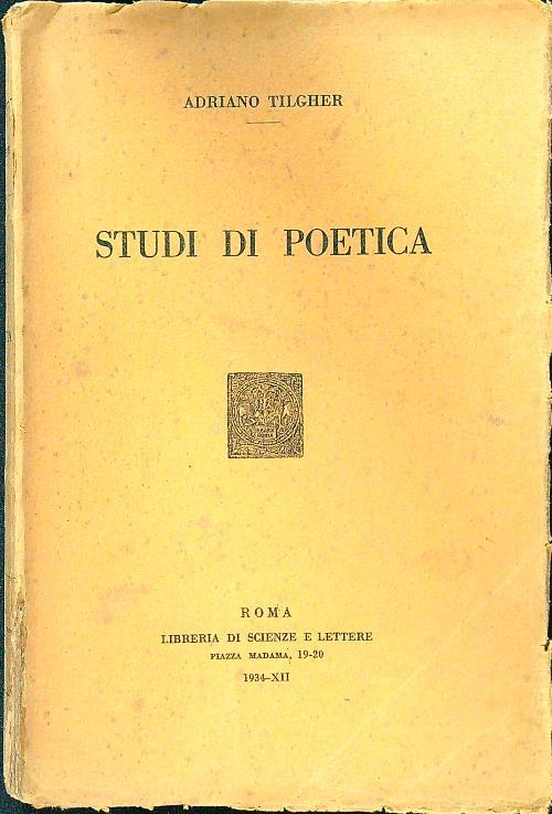 Studi di poetica