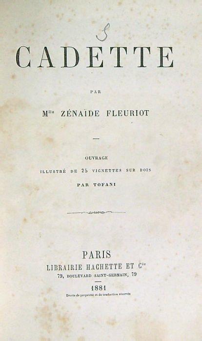 Cadette - Zénaíde Fleuriot - copertina